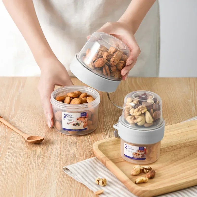 Meal Prep Oatmeal Jars - Breakfast Oatmeal Cereal Nut Yogurt Salad
