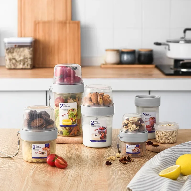 Carry Breakfast Cup Salad Cups - Meal Prep Oatmeal Jars 评论和价格