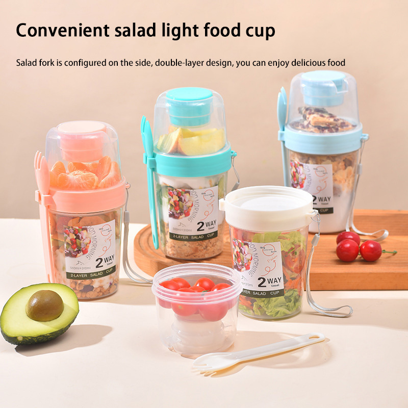 Portable Breakfast Salad Cup W - Meal Prep Oatmeal Jars 评论和价格
