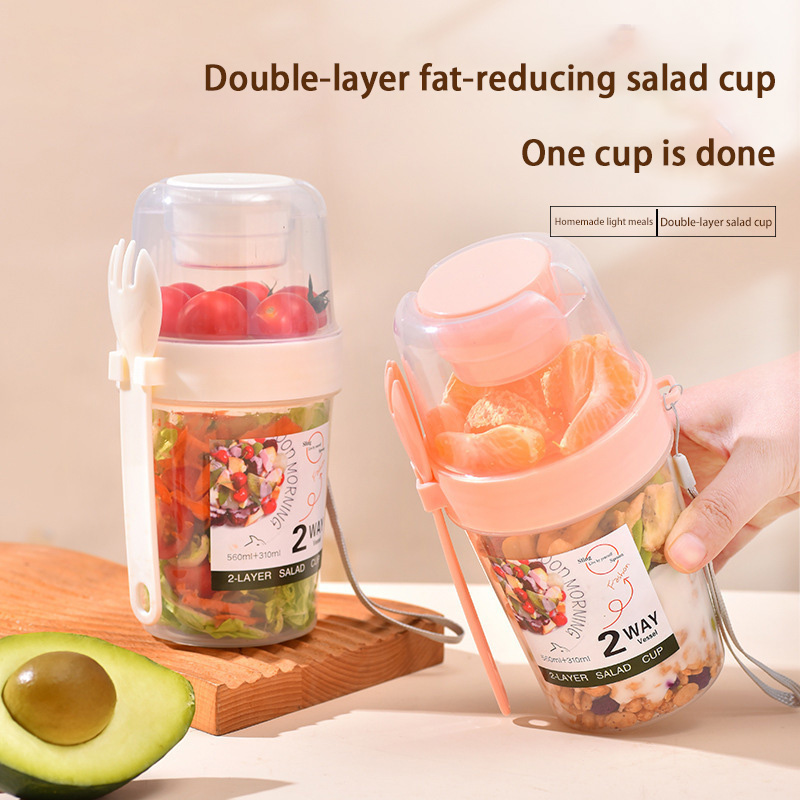 Portable Breakfast Salad Cup W - Meal Prep Oatmeal Jars 评论和价格