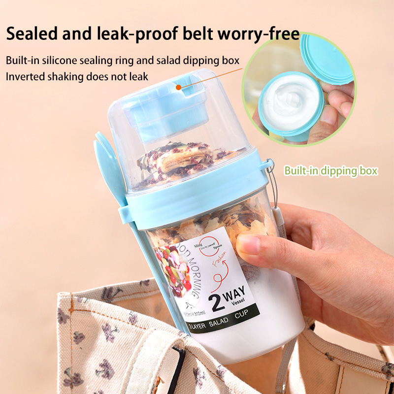 Portable Breakfast Salad Cup W - Meal Prep Oatmeal Jars 评论和价格