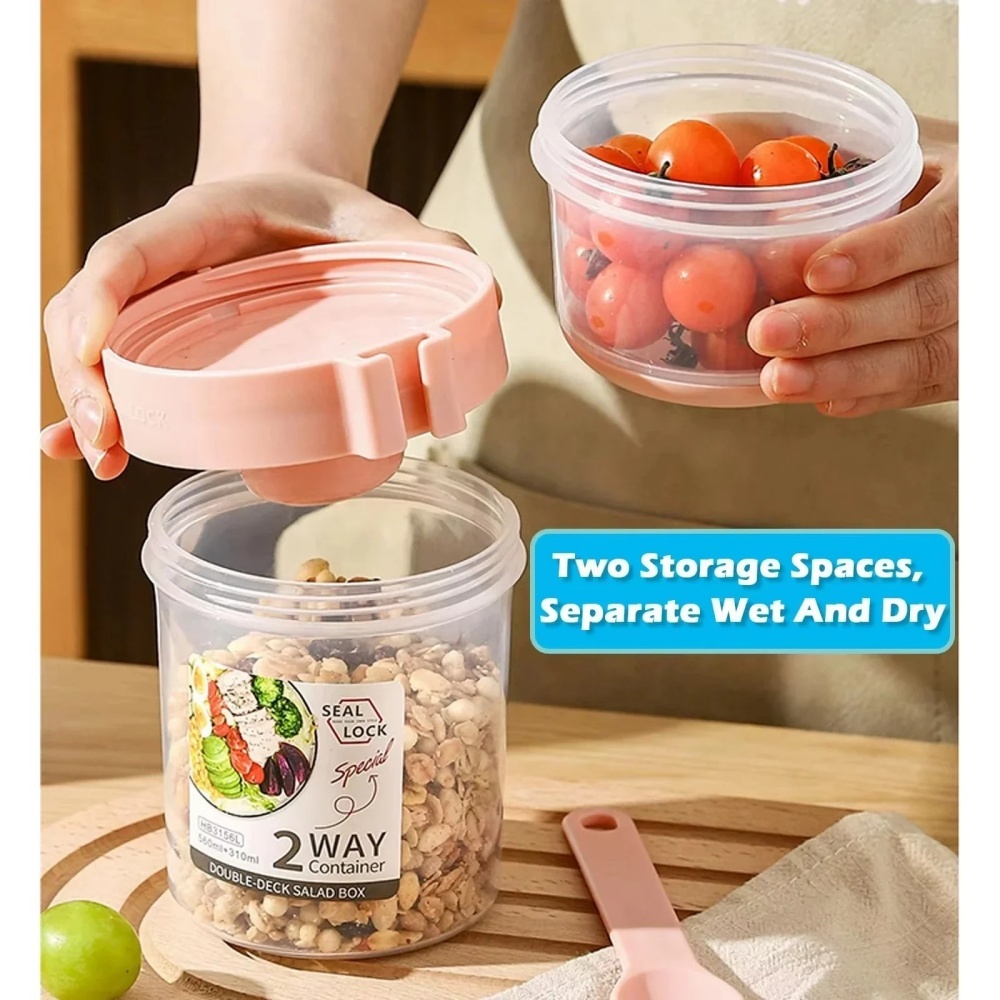 Portable Salad Cup Breakfast C - Meal Prep Oatmeal Jars 评论和价格