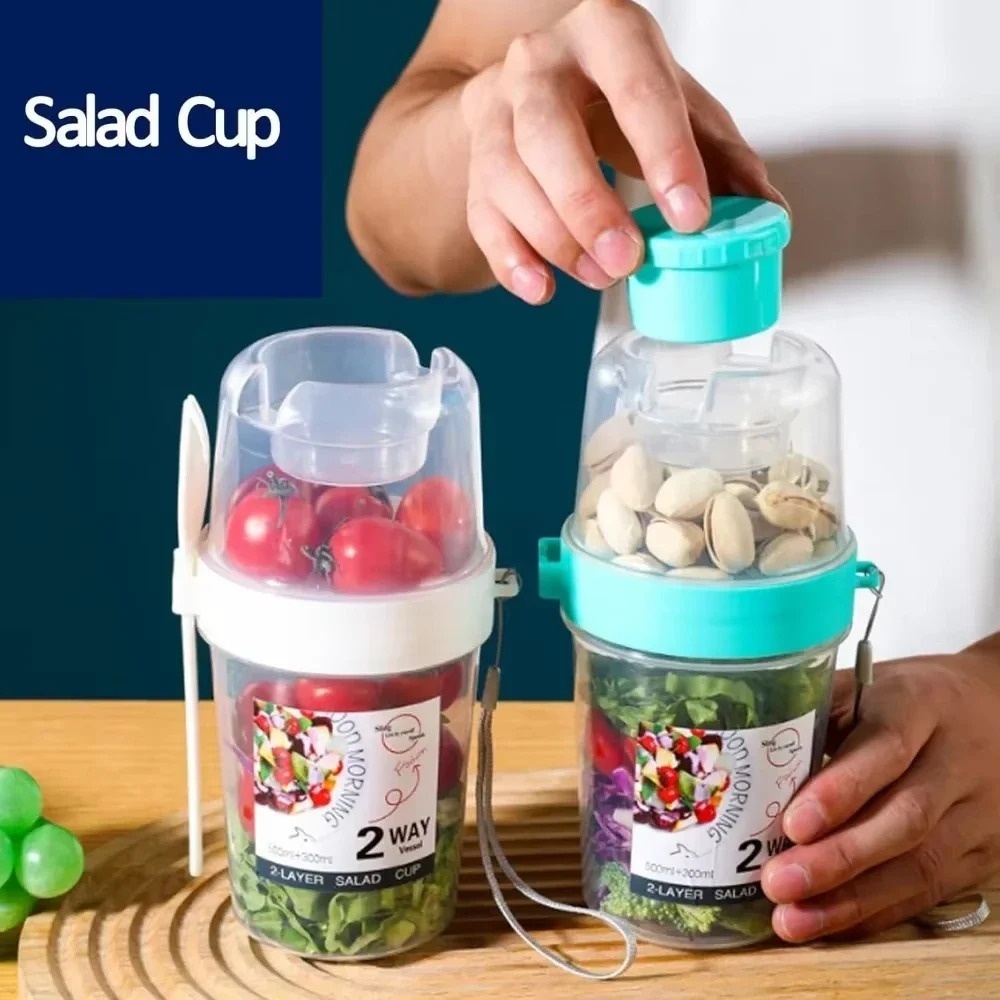 Portable Salad Cup Breakfast C - Meal Prep Oatmeal Jars 评论和价格
