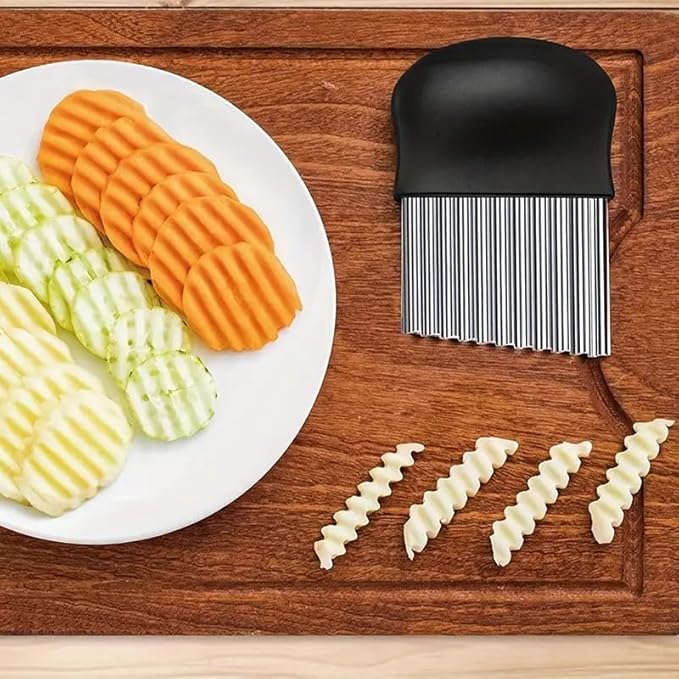 2 Pcs Stainless Steel Crinkle  - Meal Prep Quick 评论和价格