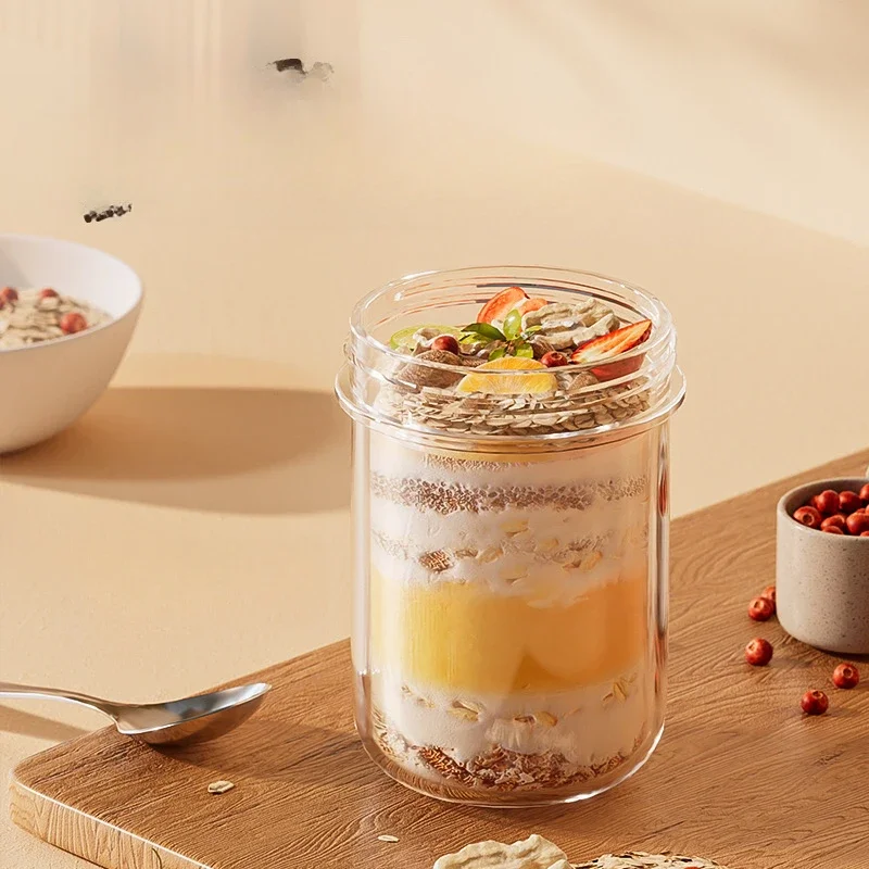420ML New Breakfast Cups Oatme - Meal Prep Oatmeal Jars 评论和价格