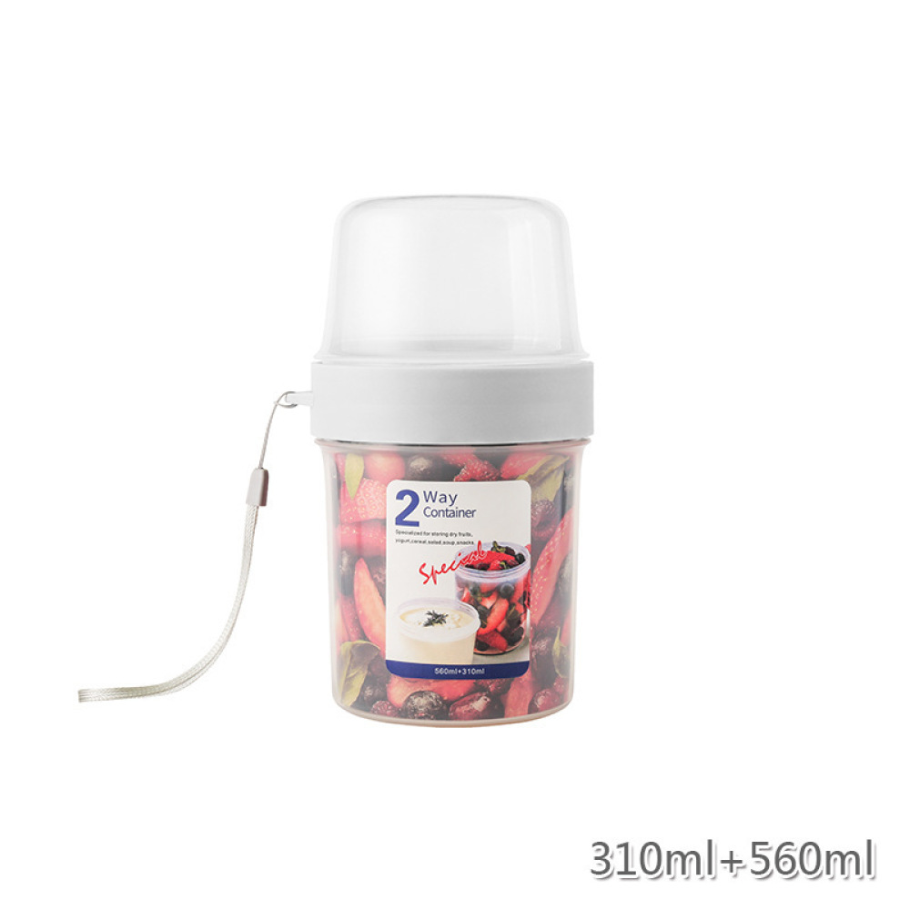 Portable Dual Layer Food Stora - Meal Prep Yogurt Bowl 评论和价格